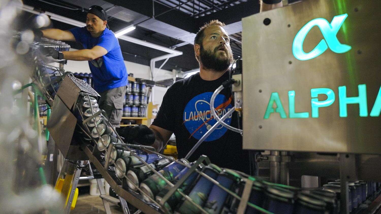Launchpad Brewery's Alpha 50cpm Canning Line in Denver